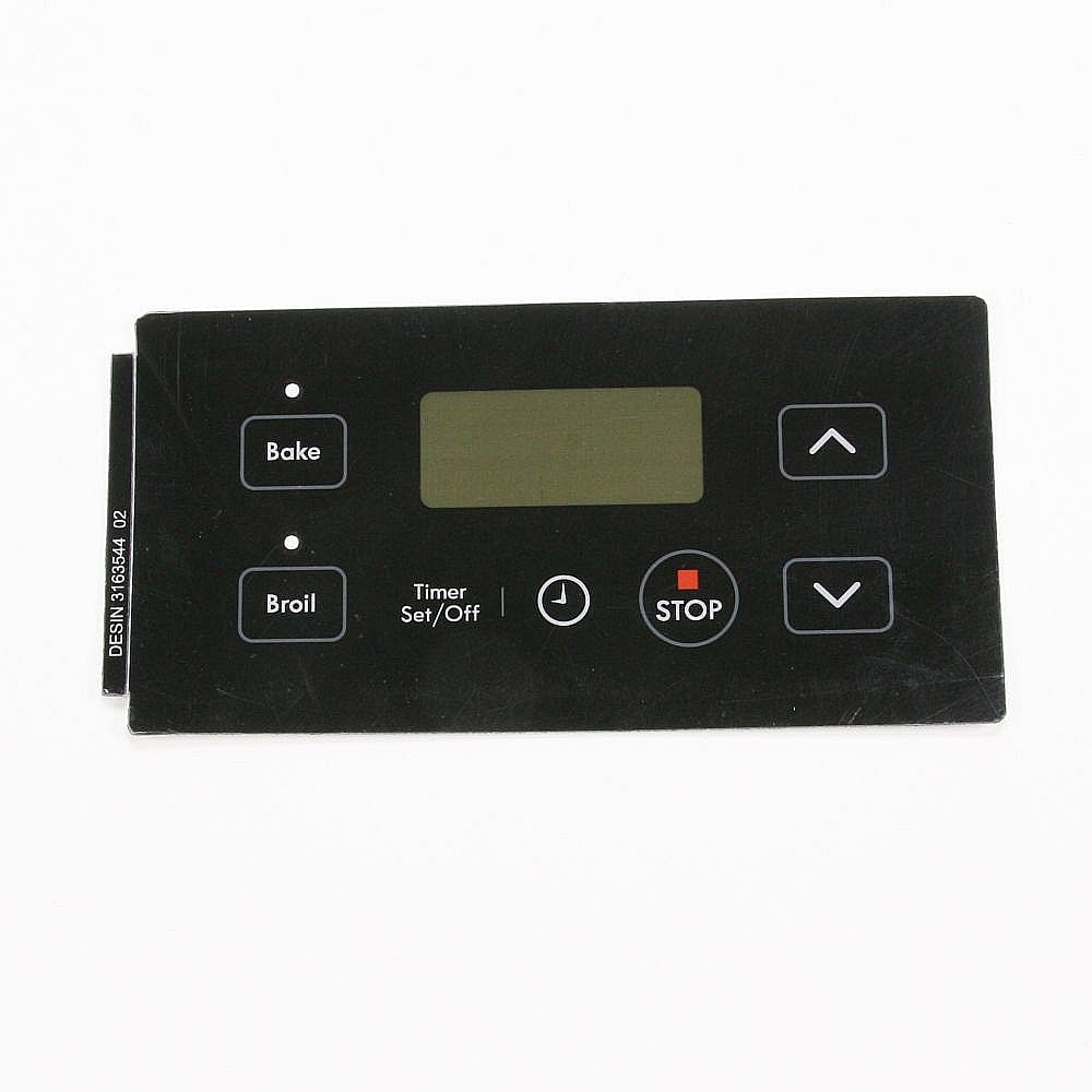Part #316354402, Range Oven Control Overlay / 7.20 x 6.85 x 1.20