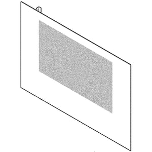 Range Oven Door Outer Panel And Foil Tape (black) 316355501