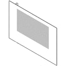 Range Oven Door Outer Panel and Foil Tape (Black)