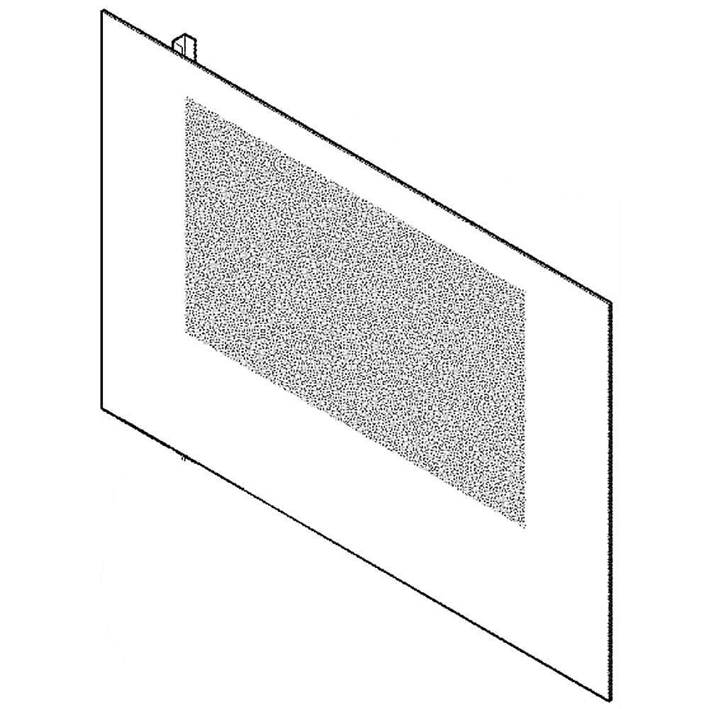 Part #316355602, Frigidaire Range Oven Door Outer Panel And Foil Tape (Black) (Replaces 316355601) / 36.00 x 30.00 x 1.00