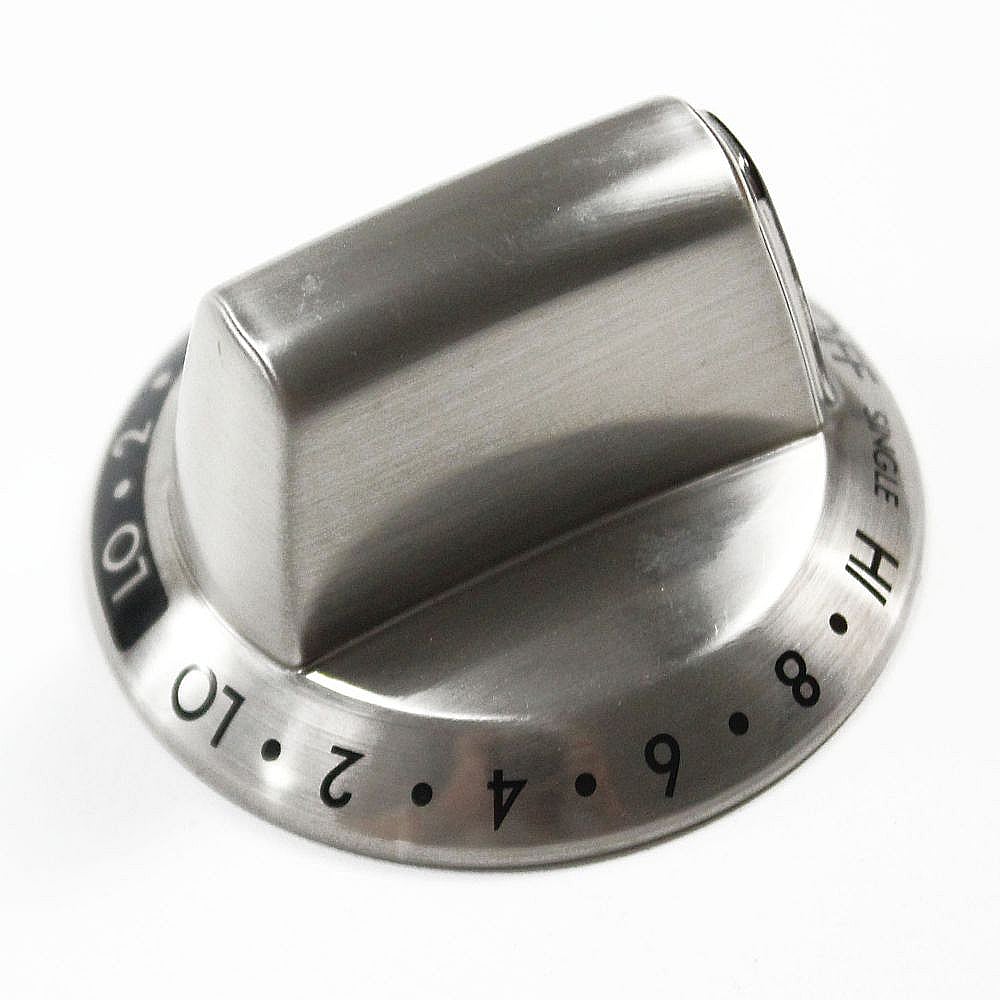 Kenmore Part #316356403, Range Surface Element Knob (Stainless) | 2.00 x 2.00 x 1.15