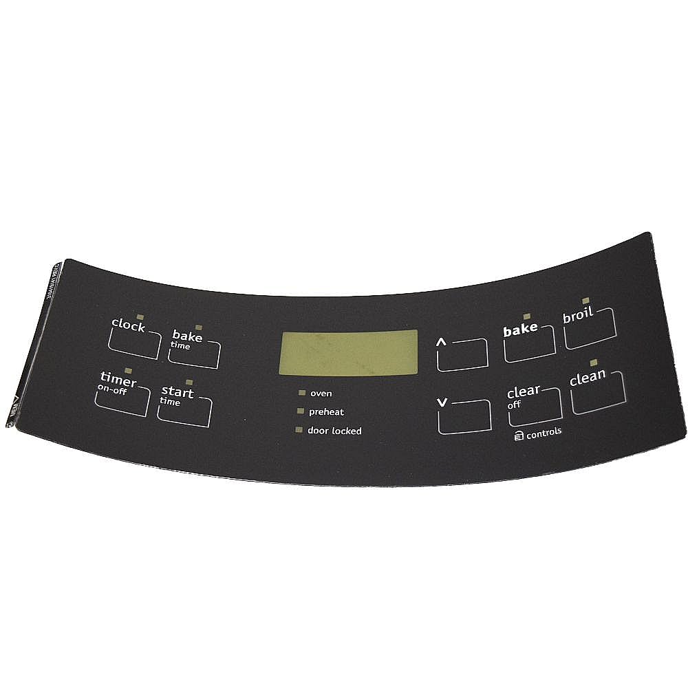 Part #316419141, Kenmore Range Oven Control Overlay (Replaces 316352004, 316419103, 316419109, 316419139, 316419142) / 12.00 x 9.75 x 1.75
