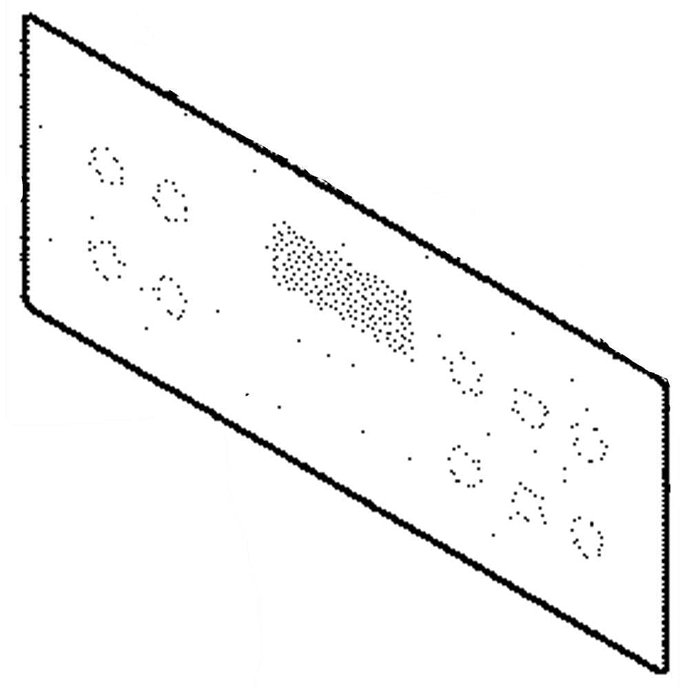 Part #316419146, Range Control Panel Overlay (Black) / 9.95 x 9.45 x 0.30