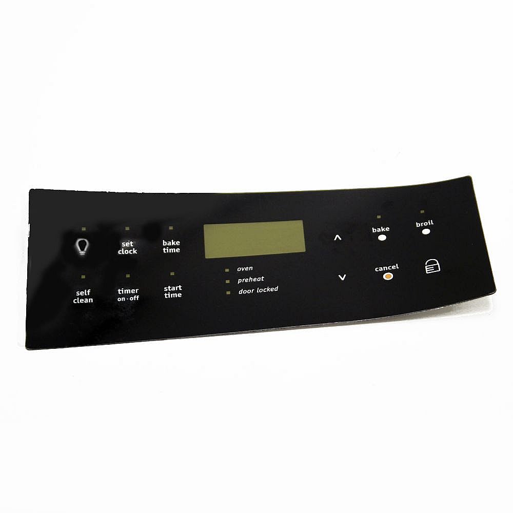 Part #316419339, Range Oven Control Overlay (Replaces 316419300, 316419321, 316419333) / 9.50 x 4.40 x 1.60