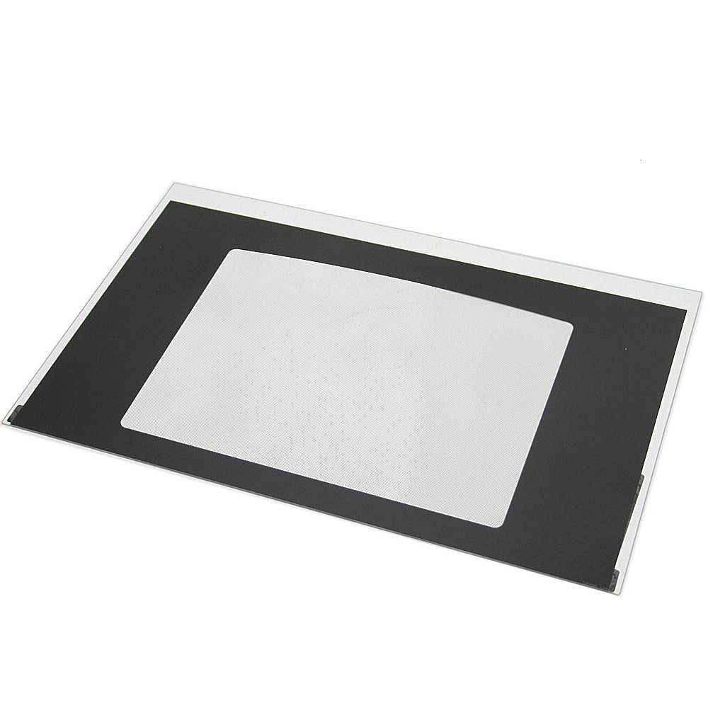 Photo of Range Oven Door Outer Panel and Foil Tape (Black) from Repair Parts Direct