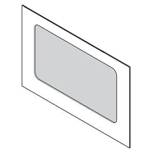 Range Oven Door Outer Panel (black And Silver Mist) 316452817
