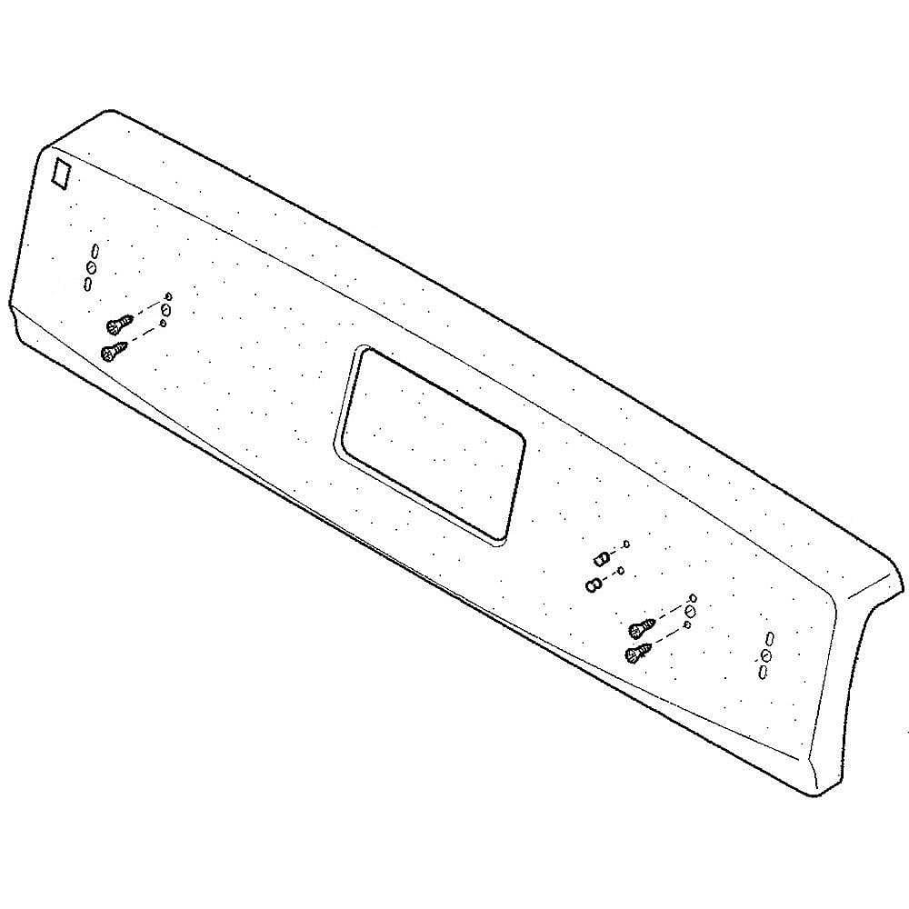 Kenmore Part #316456615, Range Control Panel And Overlay (Black And Stainless) | 30.00 x 7.50 x 2.75