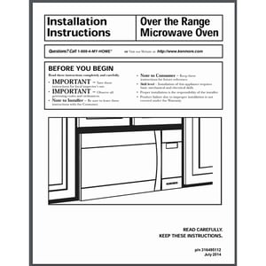 Microwave Installation Manual 316495112