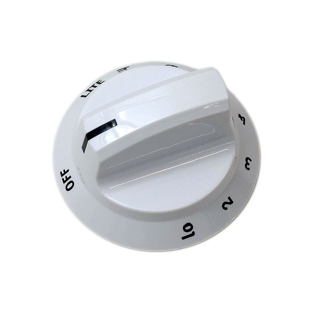 Frigidaire Part #316544025, Cooktop Burner Knob (White) | 2.30 x 2.25 x 1.95