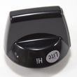 Range Surface Burner Knob (black) for Kenmore Elite 79077559800 - Part 316550501