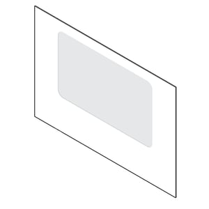 Range Oven Door Outer Glass (black) 316552718