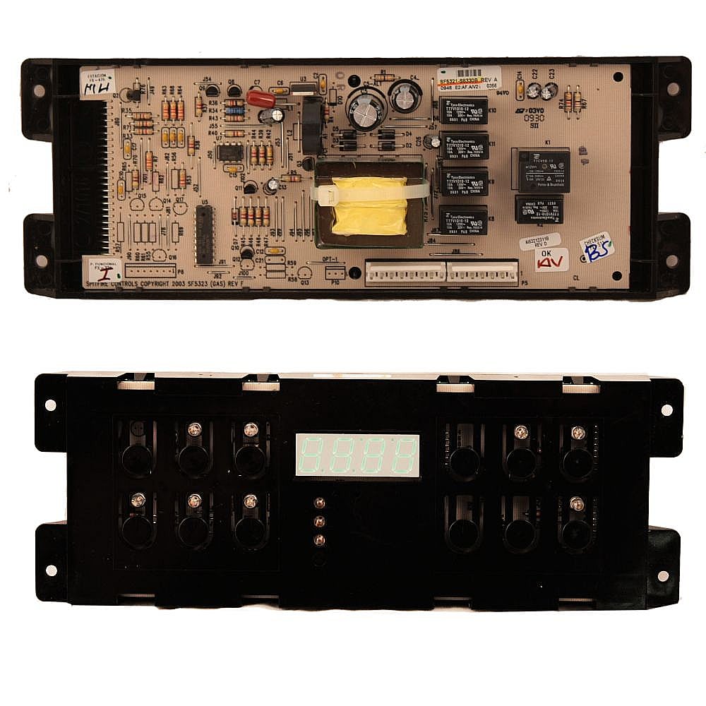 Photo of Range Oven Control Board and Clock from Repair Parts Direct