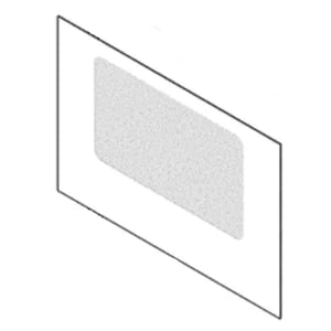 Range Oven Door Outer Panel (black) 316558906
