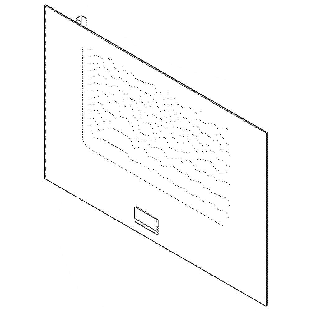 Part #316566400, Range Oven Door Outer Panel Assembly (White) / 31.00 x 21.00 x 1.80