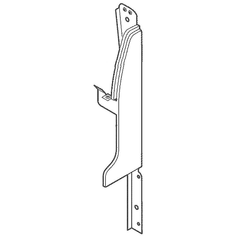 Part #316605102, Range Control Panel End Cap, Right (White) / 17.10 x 4.15 x 2.00