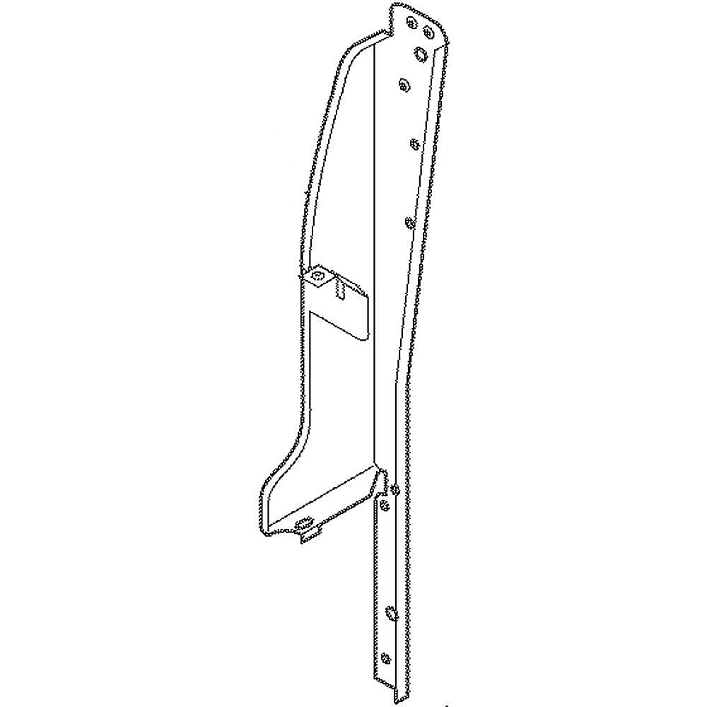 Kenmore Part #316605103, Range Control Panel End Cap, Left (White) | 17.15 x 4.15 x 2.00