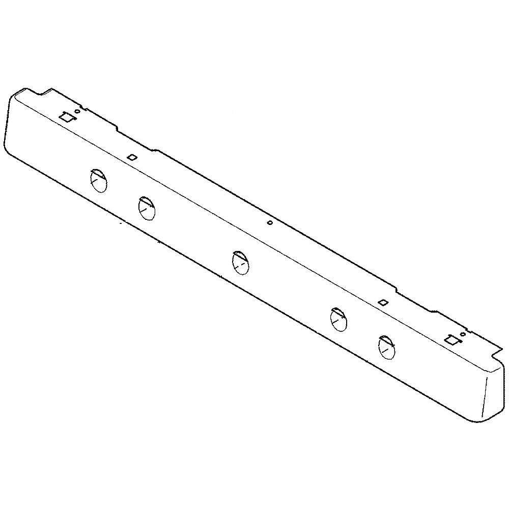 Part #316605358, Range Surface Burner Manifold Panel (Black) / 29.80 x 2.95 x 2.00