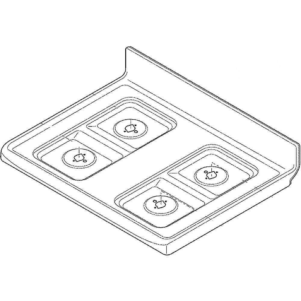 Part #316610013, Range Main Top Assembly