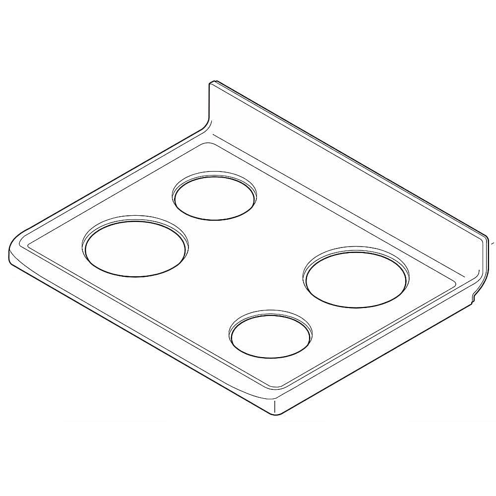 Part #316610039, Range Main Top (Bisque)