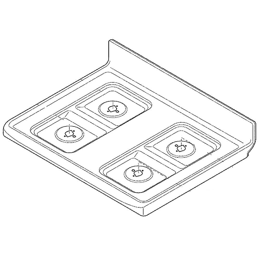 Kenmore Part #316610042, Range Main Top Assembly