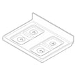 Range Main Top Assembly (black) for Frigidaire FFGF3016TSB - Part 316610054