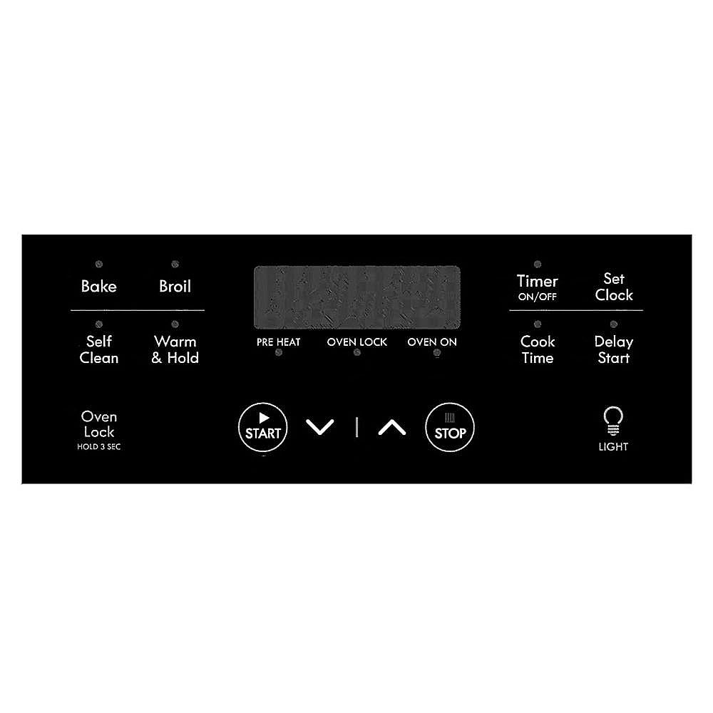 Part #316633002, Range Oven Control Overlay / 9.75 x 3.70 x 0.80