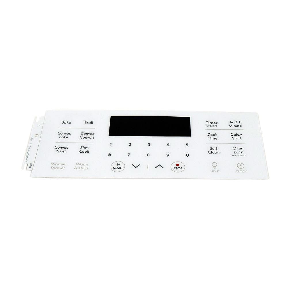 Part #316655000, Range Control Panel Overlay / 11.30 x 4.60 x 1.20