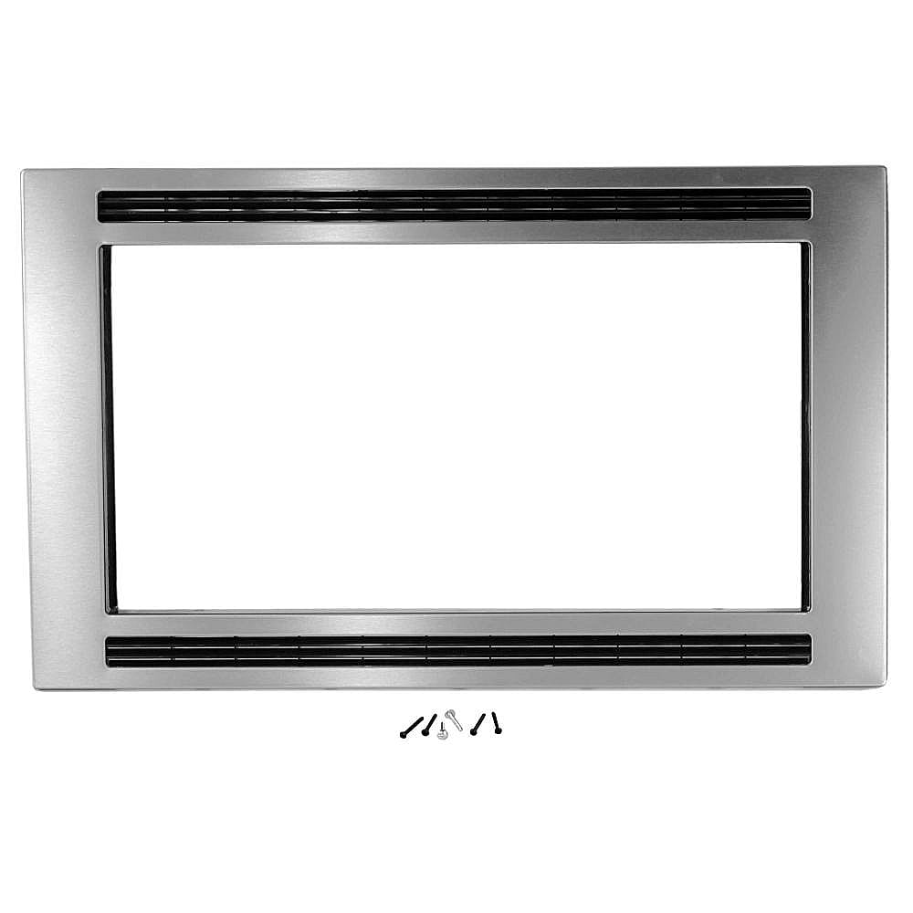 Universal/Multiflex (Frigidaire) Part #316910203, Microwave Trim Kit Front Panel (Black And Stainless) | 28.00 x 8.00 x 0.50