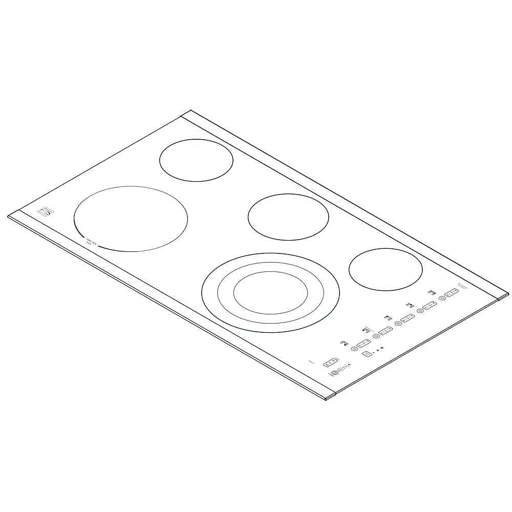 Kenmore Elite Part #318079256, Cooktop Main Top Assembly | 42.00 x 36.50 x 5.50