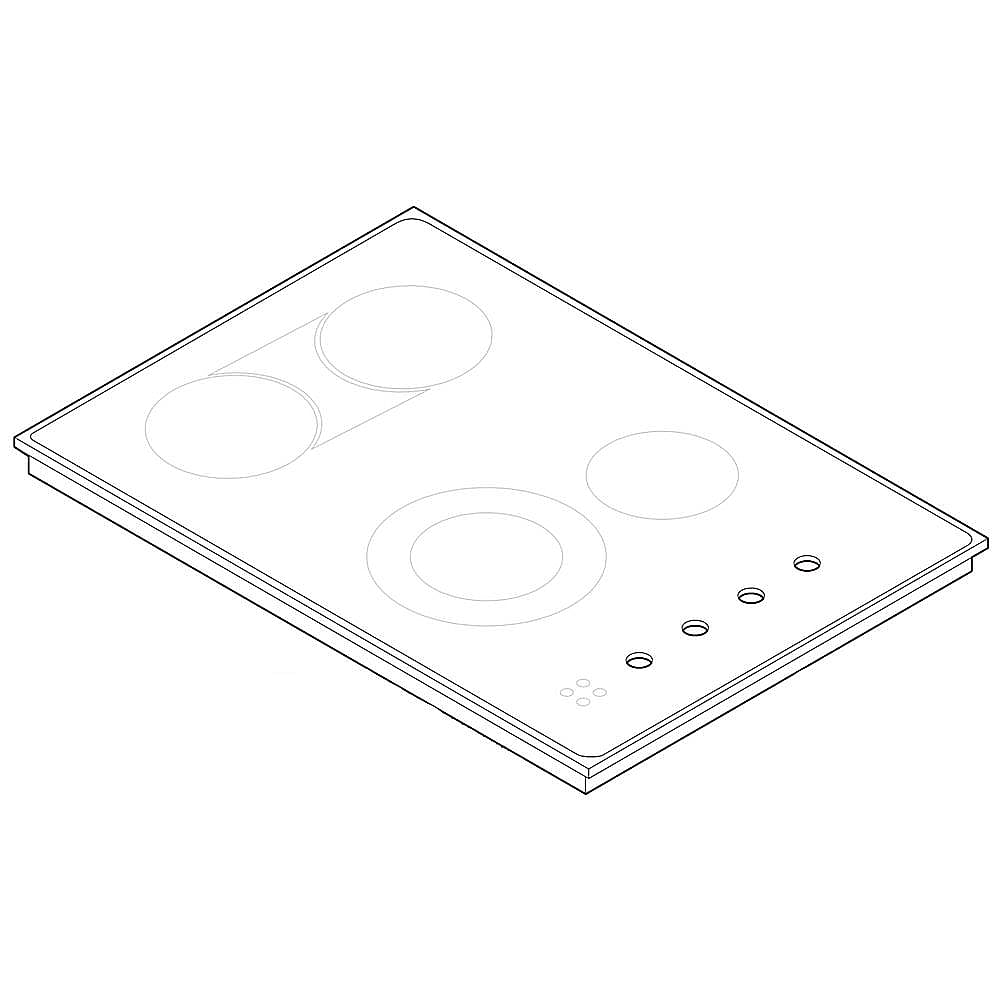 Kenmore Part #318079390, Cooktop Main Top Assembly | 32.88 x 9.25 x 4.50