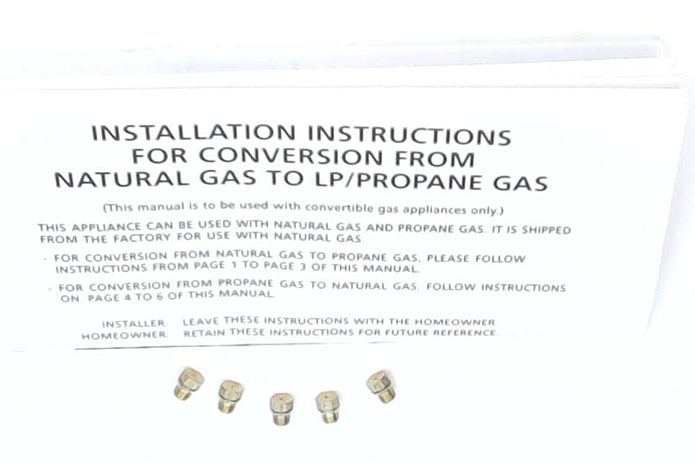 Part #318127409, Cooktop Lp Conversion Kit