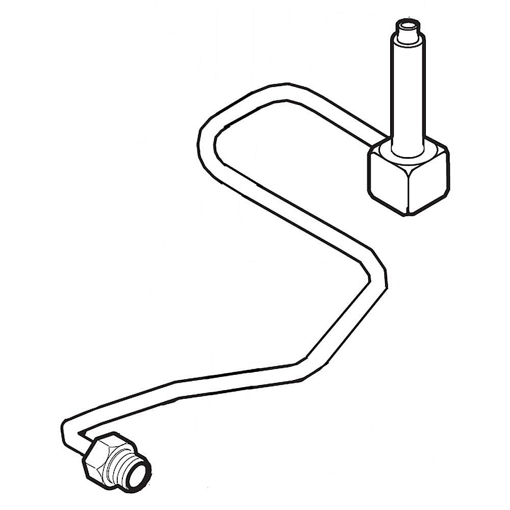 Kenmore Part #318167715, Range Surface Burner Supply Tube, Right Front | 9.30 x 3.55 x 1.70