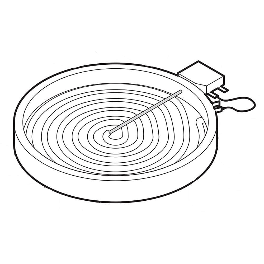 Part #318198834, Crosley Range Radiant Surface Element, 8-In (Replaces 316010206, 316010207) / 19.60 x 18.50 x 2.60