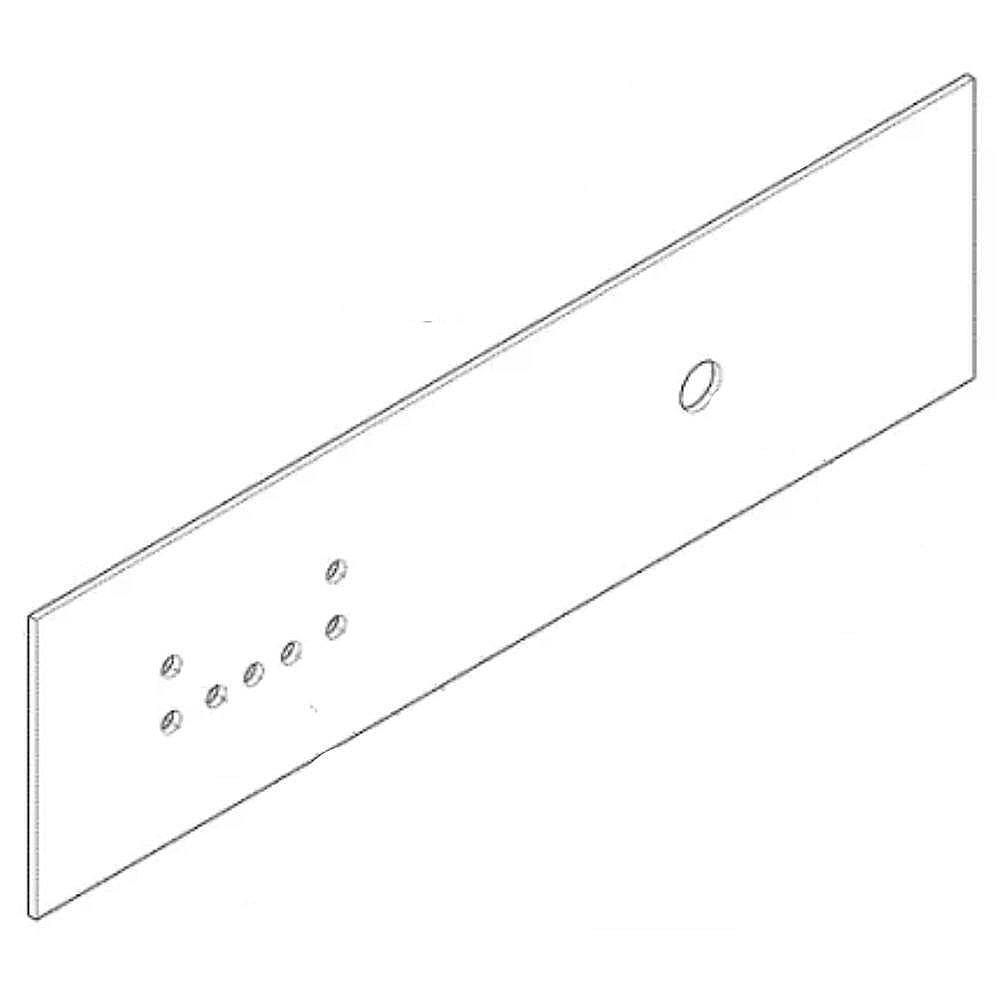 Part #318212510, Wall Oven Control Panel Glass (White) / 26.20 x 10.30 x 3.10