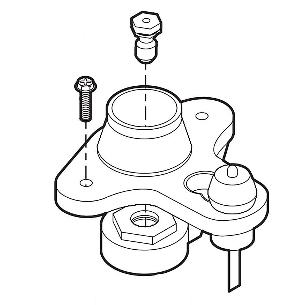 Frigidaire Part #318221360, Cooktop Burner Igniter And Orifice Holder, 14, 000-Btu | 9.80 x 3.10 x 2.55