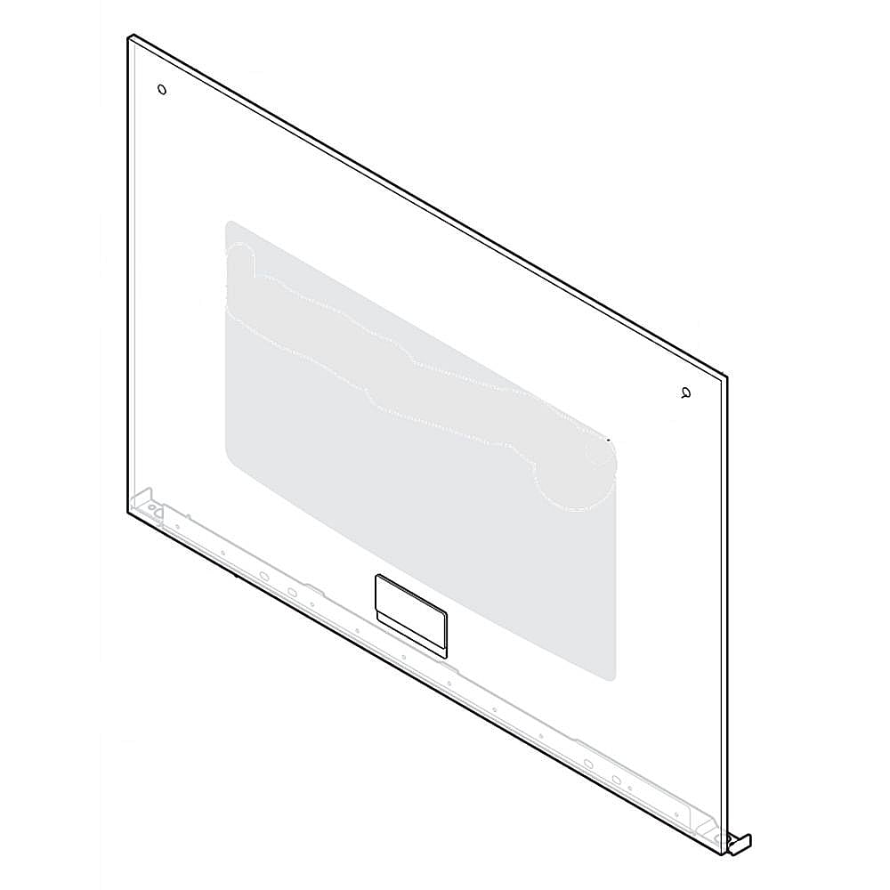 Frigidaire Part #318261316, Range Oven Door Outer Panel Assembly (Black) | 41.50 x 26.00 x 4.00