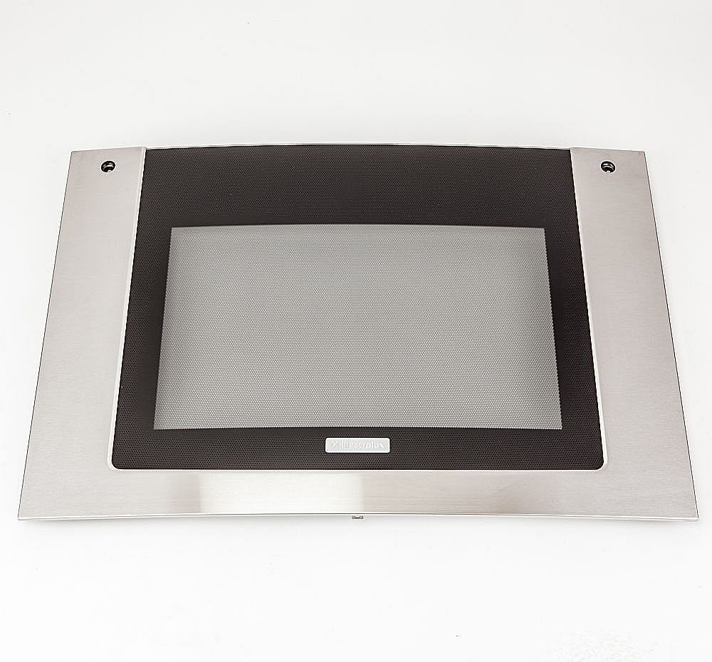 Photo of Wall Oven Door Outer Panel Assembly, Lower (Black and Stainless) from Repair Parts Direct