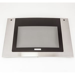 Wall Oven Door Outer Panel Assembly, Lower (black And Stainless) 318261395