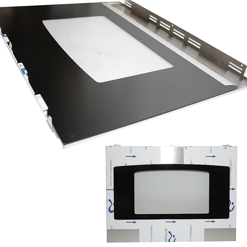 Kenmore Elite Part #318272124, Wall Oven Door Outer Panel And Foil Tape | 41.00 x 24.00 x 4.00