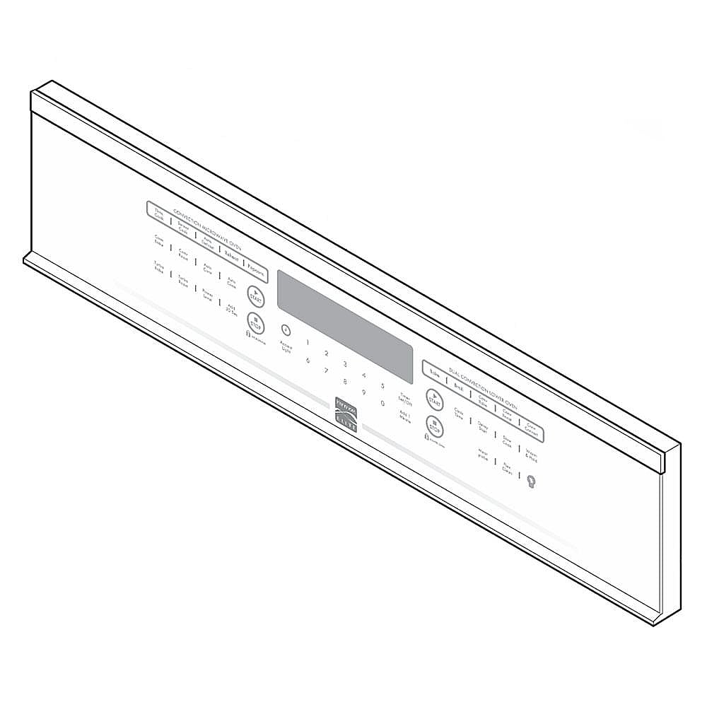 Kenmore Elite Part #318280482, Wall Oven Control Panel Assembly (White) | 31.90 x 13.20 x 4.40