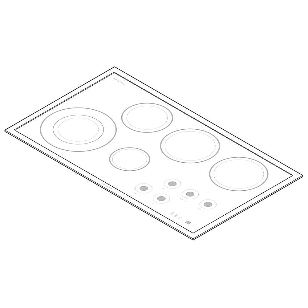 Electrolux Part #318282596, Cooktop Main Top (Black)