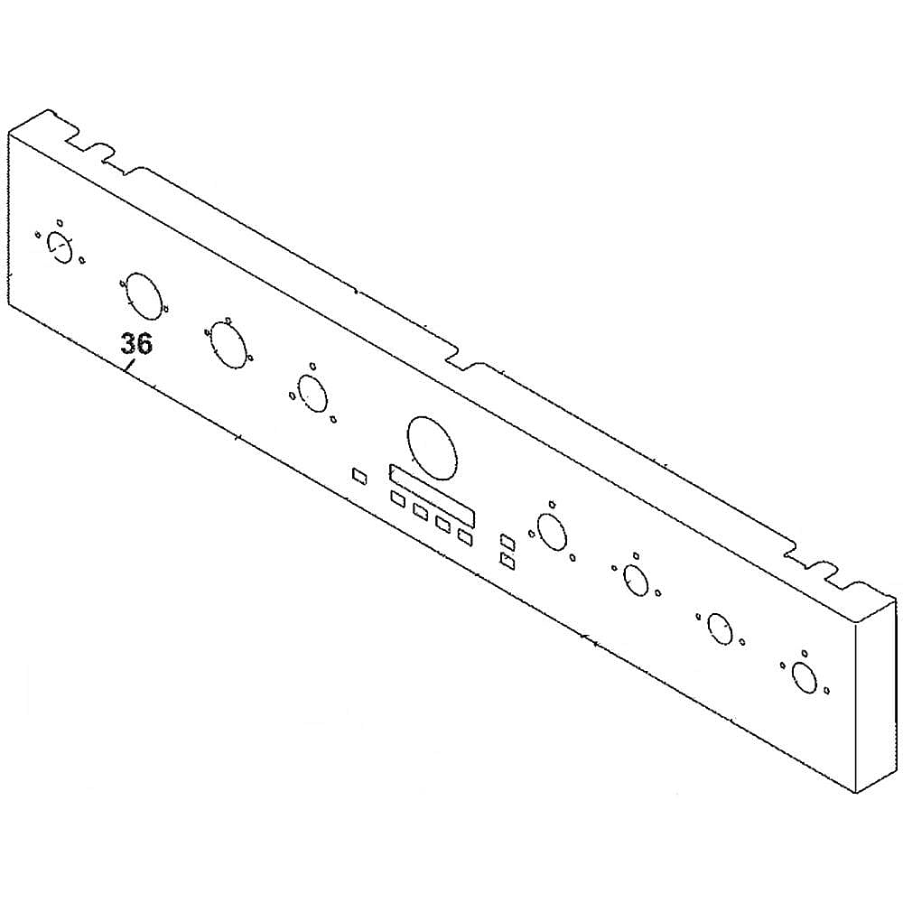 Kenmore Pro Part #318285731, Range Control Panel (Stainless) | 36.00 x 6.50 x 1.75