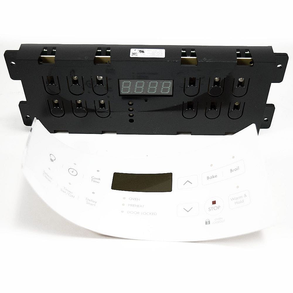 Part #318296815, Range Oven Control Board And Overlay (White) / 17.00 x 7.75 x 5.20