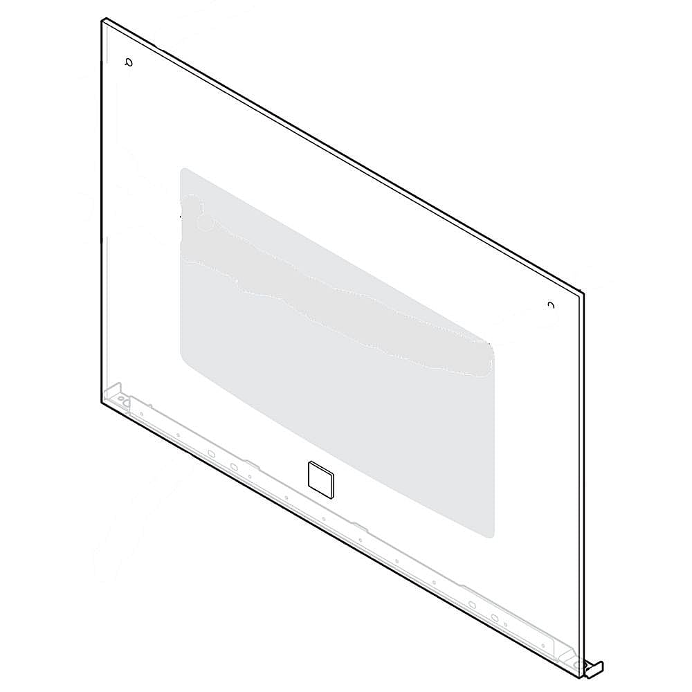 Kenmore Part #318304120, Wall Oven Door Outer Panel Assembly, Lower (Black) | 41.50 x 25.25 x 4.00