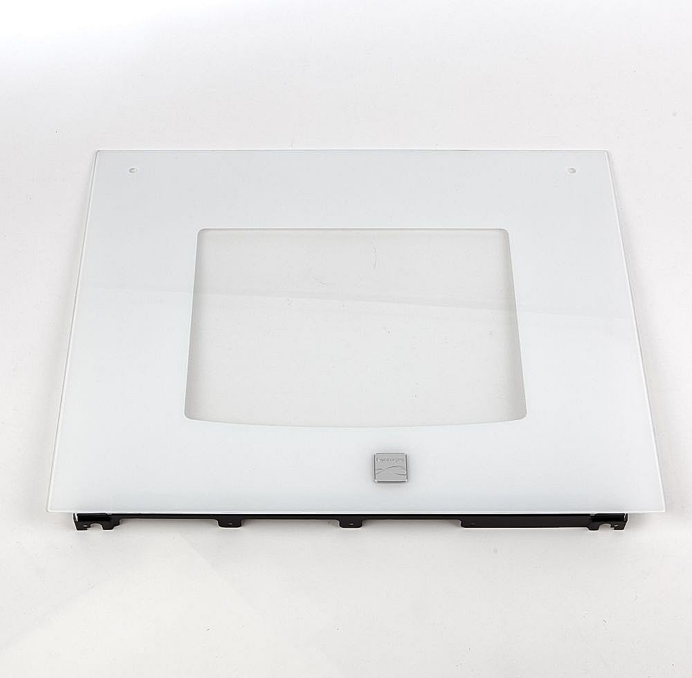 Photo of Wall Oven Door Outer Panel Assembly, Upper (White) from Repair Parts Direct