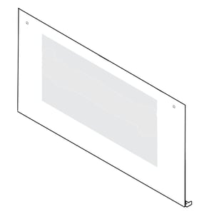 Range Lower Oven Door Outer Panel (white) 318304174