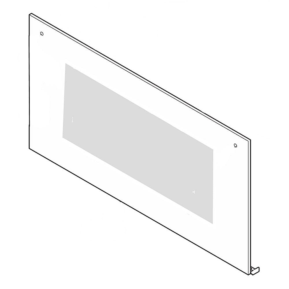 Frigidaire Part #318304183, Range Oven Door Outer Panel Assembly, Lower (White)