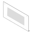Range Oven Door Outer Panel Assembly, Lower (white) for Frigidaire FGEF306TMWB - Part 318304183