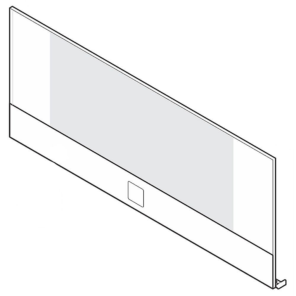 Kenmore Elite Part #318304198, Range Oven Door Outer Panel Assembly (Black)