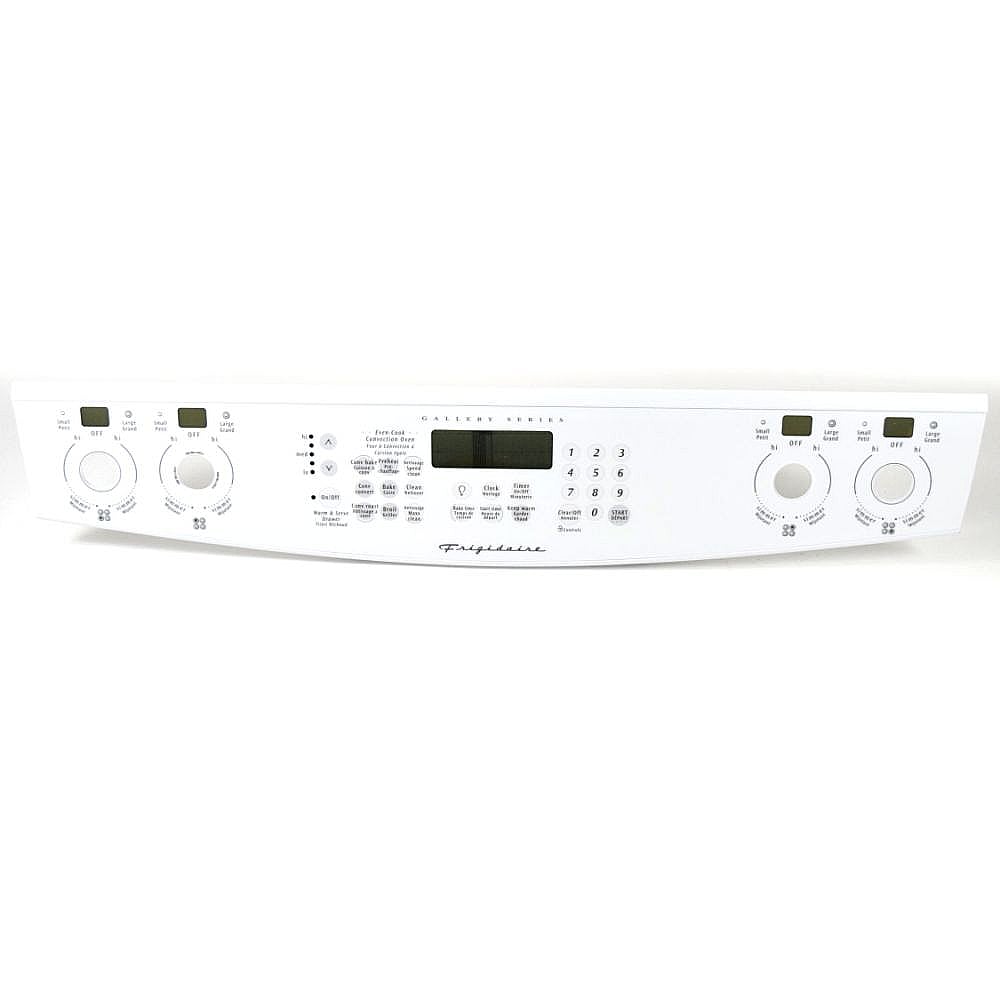 Frigidaire Part #318313803, Range Control Panel And Overlay (White) | 29.00 x 5.88 x 0.50